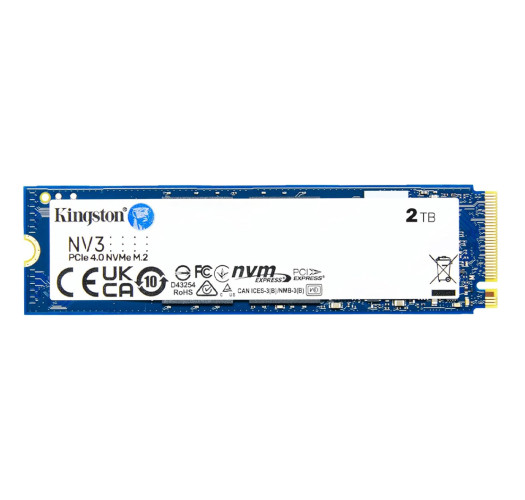 Kingston NV3 2TB M.2 2280 NVMe SSD | PCIe 4.0 Gen 4x4 | Up to 6000 MB/s | SNV3S/2000G